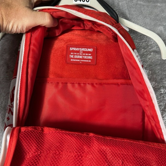 Sprayground Red Backpack Sky High Seekers Summit Graphic‎ Streetwear Travel Bag - Picture 11 of 16